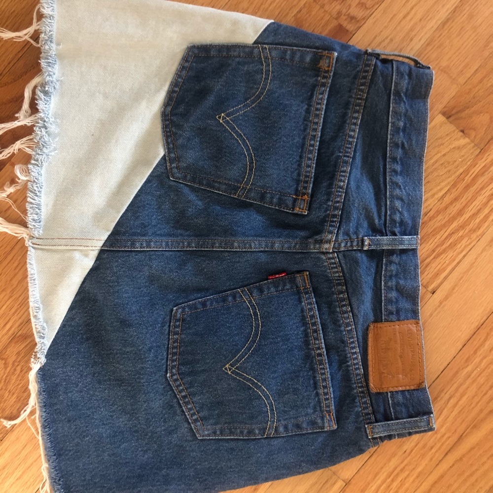 vintage levi denim skirt